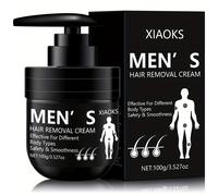 TEMU Crema Depilatoria para Hombres Xiaoks, 100g - e Indolora para Todo Tipo de Piel, Secado Rápido y Resultados Duraderos, Ingredientes Seguros, Ideal para Pecho, Espalda, Piernas y Axilas