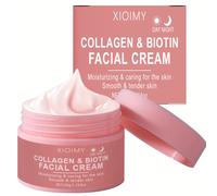 TEMU Crema facial de colágeno y biotina , en colágeno, el tono beige , hidrata y , agua vital y , crema instantánea para un rostro radiante