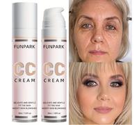 TEMU Crema líquida de base CC Funpark - , fácil de aplicar, el tono de la piel y desvanece las desigualdades, mejora la , cobertura duradera para los tipos de piel, maquillaje para uso diario.