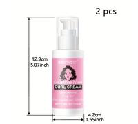 TEMU Crema Rizadora de 2 Piezas para Cabello y Ondulado, Crema Definidora de Rizos para Mujeres, Productos de Estilismo para Realzar el Cabello