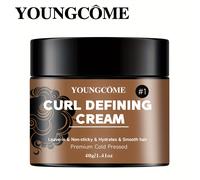 TEMU Crema Rizadora YOUNGCOME para Hombres - Con aceite de ricino y , hidratante, alisador capilar, cuidado del cabello hermoso y , producto para a día, regalo ideal 40g/70g
