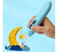 TEMU CRH Boli de impresión 3D de - bolígrafo 3D, 12 colores de refuerzo de filamento PCL con guía de estencil y manual del usuario, azul