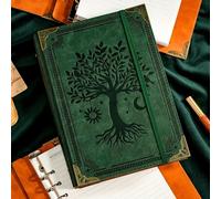 TEMU Cuaderno A5 Universitario con 400 Páginas y Diseño de Sol y Árbol, de Papel de 100GSM, Ideal para Escritura en el Trabajo y .