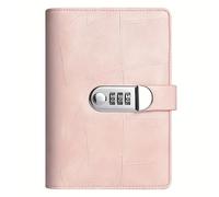 TEMU Cuaderno A6 de cuero sintético con cerradura de para planificación financiera y seguimiento de