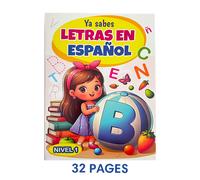 TEMU Cuaderno de 32 páginas de calco en español - Práctica del alfabeto A-Z + números del 1 en español, formación de y para niños, de educación en el hogar para alfabetización temprana