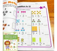 TEMU Cuaderno de 64 Páginas de Sumas y Restas para Práctica de Matemáticas Preescolares con Problemas Aritméticos