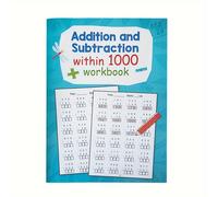 TEMU Cuaderno de Aprendizaje Matemático de 32 Páginas, Sumas y Restas el 1000, Hojas de Práctica para Actividades Educativas