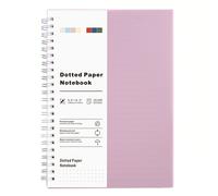 TEMU Cuaderno de Cuadrícula de Un Punto A5, Diario de Bala de 160 Páginas, Cubierta de Plástico y Encuadernación x 21.3 cm para Notas, Suministros Escolares y de Oficina