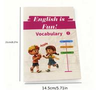 TEMU Cuaderno de dictado de en inglés colorido | Libro de ejercicios divertido y para aprender inglés con fonético e ilustraciones, impresión a , mejora y el aprendizaje del inglés