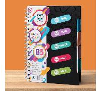 TEMU Cuaderno de extra de 240 páginas - Cuadernos duraderos de 5 materias con separadores de PP y cubiertas - Disponible en tamaños A5/B5