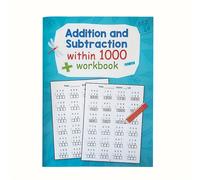 TEMU Cuaderno de Matemáticas | 32 Páginas: Sumas y Restas el 1000, Hojas de Prácticas y Actividades Educativas
