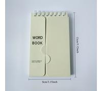 TEMU Cuaderno de memoria de vocabulario portátil de 1 paquete - Cuaderno de taquigrafía para planificación y memorización con función de cubrimiento