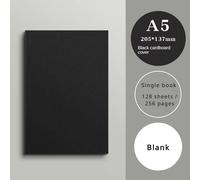 TEMU Cuaderno de Oficina con Tarjetas Negras para Números de Página, 128 Hojas y 256 Páginas, Cuadernillo cuadrado para Dibujo