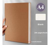 TEMU Cuaderno de papel A4 de 256 páginas con blanda, bloc de notas de estenógrafo de línea horizontal simple, sin texto, divisores incluidos.