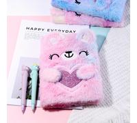 TEMU Cuaderno de Peluche de Oso Tie-Dye con , Cuaderno A5 de Calidad y Colorido para Niñas, 80 Hojas/160 Páginas, Regalo Adorable