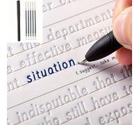 TEMU Cuaderno de práctica de caligrafía 3D en inglés | Papel reutilizable para escribir y ensayos