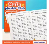 TEMU Cuaderno para practicar matemáticos: Multiplicación y división 99 para de 2º, 3º y 4º grado | 32 páginas de pruebas con