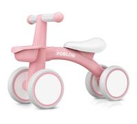 TEMU Cuadriciclo de para Bebés con Cesta, Caminador -24 Meses, Diseño con Dirección a 135° para Caídas , Bicicleta Deslizante para Interior y Exterior, para Niños y Niñas de 1 Año, Verde/Rosa/Negro