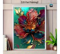 TEMU Cuadro Abstracto 2D , Impresión en Sin de 1 Pieza, Póster Decorativo para Pared, Único para Sala, Dormitorio u Oficina, Obra Artística , Regalo y Decoración , 12" x 16