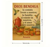 TEMU Cuadro religioso 2D , 1 pieza, " te " - Texto de en español, colibríes y naturales, impresión en con de madera - Ideal para la decoración del hogar, la cocina y