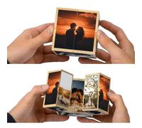 TEMU Cube de Fotos Personalizado - Regalo Personalizado para Navidad y Ocasiones Especiales, en Diseños 3D Únicos, Aniversarios,