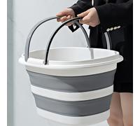 TEMU Cubeta de Plástico Plegable con , Colapsible Multiusos, Diseño Apilable que Ahorra para Lavandería, Camping, Pesca, Viajes, Cocina, Baño y Almacenamiento en Patio, Canastillas Estanterías