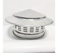 TEMU Cubierta de Chimenea Redonda de 7.9 Pulgadas, Cubierta de Chimenea de Acero Inoxidable 304, con Malla Filtro, Cubierta de Chimenea para Tubo de , Cubierta Superior para Tubo de , Color Plateado