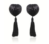 TEMU Cubierta de pezón de amor para mujer sexy, reutilizable con diamantes de , borla de silicona, para , crema para pezones, pegatina para el pecho