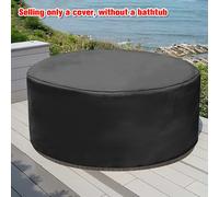 TEMU Cubierta para Piscina de Termales 210D, Cubierta Circular para Bañera Exterior, Cubierta para Piscina