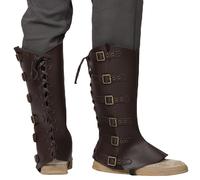 TEMU Cubiertas de Botas Piratas para Hombres y Mujeres, Cubiertas de Botas Medievales, de Cuero PU Vikingo, Piernas de , Cosplay, SCA LARP, a Caballo