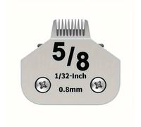 TEMU Cuchilla de acero inoxidable para - 5/8" de ancho en , compatible con , A5, cortadoras Wahl KM10, de precisión, desmontable, afilada y , ruido, resistente a la corrosión, de corte de 1/32"