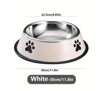 TEMU Cuenco de Acero Inoxidable Premium para Mascotas - Antideslizante y Fácil de Limpiar, ¡ para Comida y Agua de Perros y Gatos! Disponible en Tres Tamaños