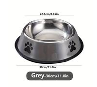 TEMU Cuenco de Acero Inoxidable Premium para Mascotas - Antideslizante y Fácil de Limpiar, ¡ para Comida y Agua de Perros y Gatos! Disponible en Tres Tamaños