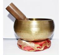 TEMU Cuenco de martillado a de Nepal con cojín y , cuenco de sonido para de sonido de atención , yoga, meditación y campanas musicales