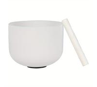 TEMU Cuenco musical de cristal de 10 pulgadas con despliegue en G, palo de de color aleatorio y junta de goma blanca