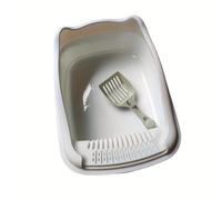 TEMU Cuenco para Arena de Gato, Tamaño Grande, Inodoro para Gatos Semi-Cerrado, Arena Anti-Cinturón, Cuenco para Gatitos, Completa de Suministros para Gatos