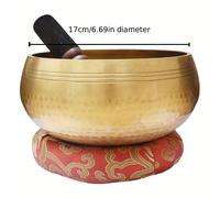 TEMU Cuenco tibetano de gran tamaño para la atención , de la ansiedad, de sonido curativo, spa, cuenco de , campanillas musicales, Eid Mubarak.