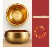 TEMU Cuenco Tibetano, Instrumento Musical Artesanal, + Cuenco, Cuenco de Meditación Martillado a de Nepal para Yoga, Meditación, , Sanación y de Chakras