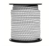 TEMU Cuerda Elástica Extensible de 5mm x 20m, Exterior de Poliéster y de Látex, para Mochilas, Remolques, Carpas, Banderas y Fijaciones