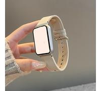 TEMU Cuero sintético y acero inoxidable compuesto Diseño de correa irregular, hebilla de rápida, no resistente , sin batería, para Xiaomi Mi Band 9 Pro/8 Pro reloj deportivo inteligente de