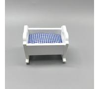 TEMU Cuna miniatura de cama para niños, accesorio de construcción de a 1:12, accesorio de fotografía, no es un juguete