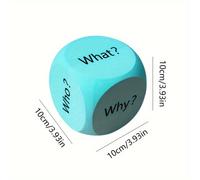 TEMU Dados de Interrogativas, Herramienta para , Juego Interactivo, Accesorio para Comprensión Lectora, Grande de Juguete, Material EVA