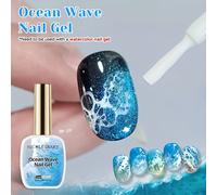 TEMU DAIRY 15ml Esmalte de Uñas en Gel con Ola Azul del Mar - Tinta de Acuarela Mármol para Decoración de Uñas, en Casa, Acabado de Larga Duración, No Necesita Remover Resina