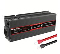 TEMU DATOUBOSS 1500W/3000W Pico Inversor de Potencia 12V/24V CC a 230V CA con enchufe CA, puerto USB 5V 2,1A, adecuado para viajes al y camping, sin batería.