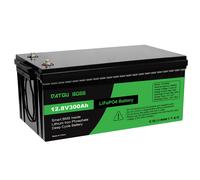 TEMU DATOUBOSS Batería de Litio 12V 300Ah LiFePO4, BMS 200A Integrado, Batería de Litio de Profundo con más de 8000 Ciclos, Potencia de 3840W soportada /, para Solar, Autocaravana, de
