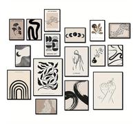 TEMU de 16 Piezas de de y Negro - Abstractas Sin , Decoración en Picasso Dormitorio, , Oficina - 8x10 pulgadas