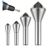 TEMU de 4 Brocas de de Desbarbar - Bisel de 90°, Vástago Metal, y Plástico - Brocas Avellanadoras Duraderas con Agujeros de 2-20mm