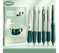 TEMU de 6 bolígrafos de agarre , regalo de Navidad, bolígrafo , regalo de para , bolígrafo de gel negro de 0.5 mm para exámenes.