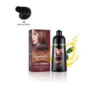 TEMU de Aceite de Argán 500ml para Tinte de Cabello y Champú Color, Vegetales Naturales, Sin Daño al Cuero Cabelludo y Sin , Cubre Rápida el Cabello , para Hombres y Mujeres