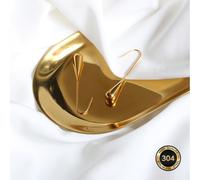 TEMU de acero inoxidable con baño de oro 18K de , antialérgico y resistente al desvanecimiento, y amigable para el color beige , regalos de para e madres